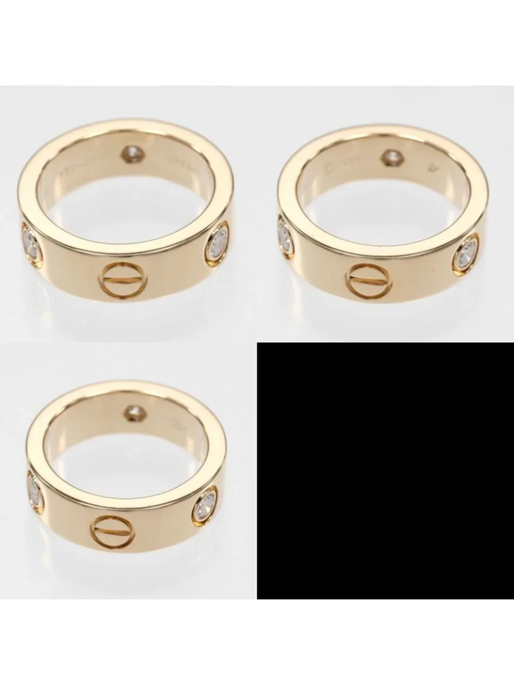 Cartier Love Classic Model 18k Yellow Gold Diamond Ring